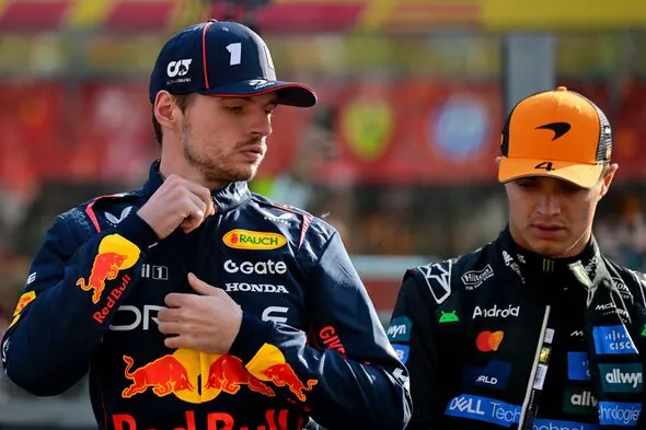 Max Verstappen and Lando Norris