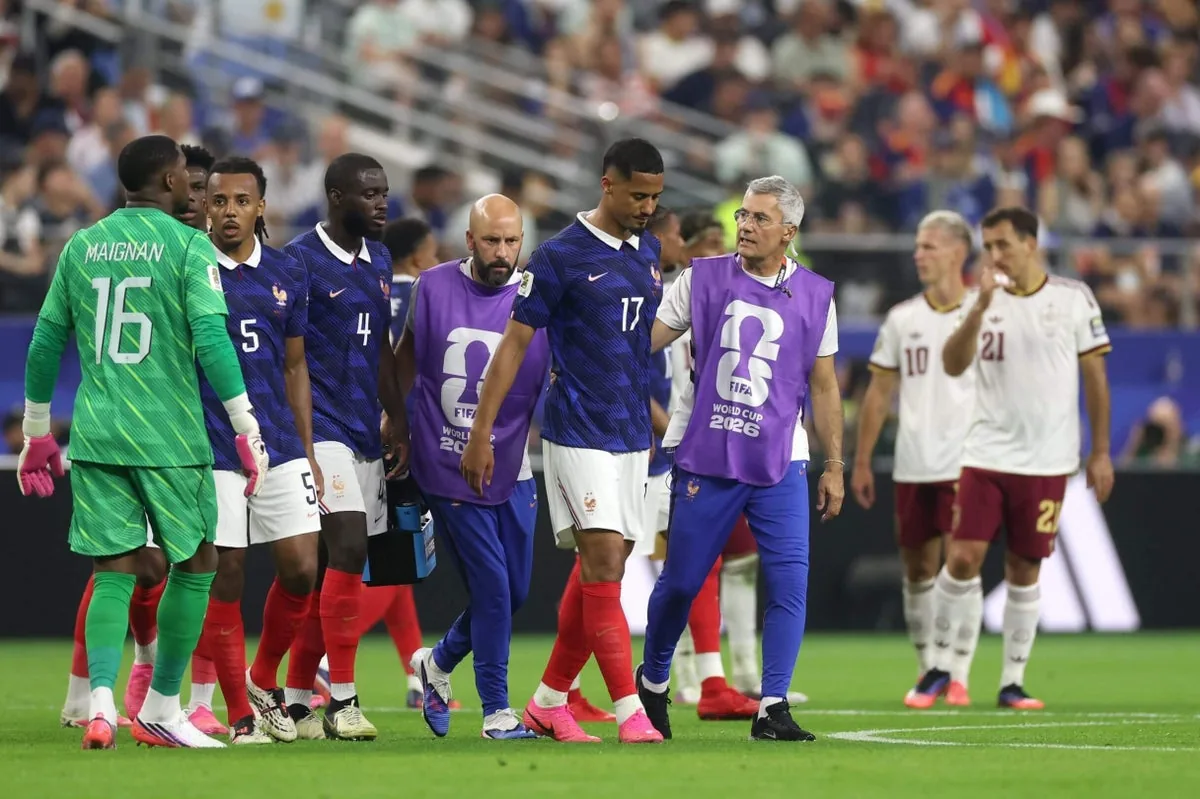 Saliba limps off as France World Cup hopes are ended by Spain